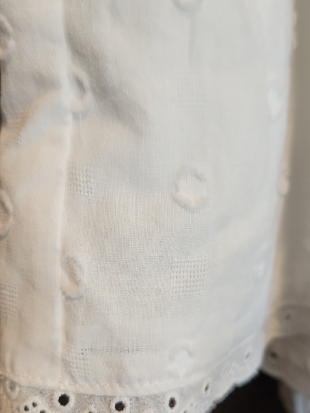 Blue Rain By Francesca's White Eyelet Ruffle V-Neck Romper - Picture 4 of 8